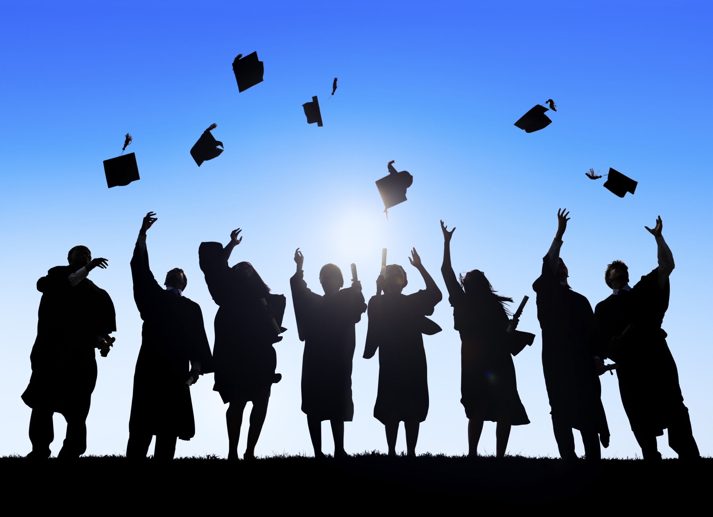 Group Of Diverse International Students Celebrating Graduation